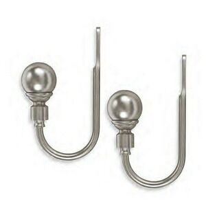 Unique Decorative Ball Curtain Holdback Arms Pewter Set Of 2